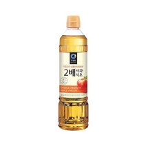 청정원 시큼한 신맛 2배 사과식초 발효 풍미 500ml 초간장 나물무침 자취음식 가정간편식, 2개