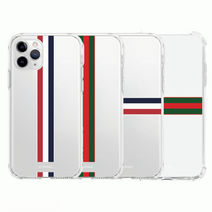 더파란 명품 삼선 컬러 유러피언 럭셔리 얇은 투명 슬림 아이폰13 노트20 갤럭시S22 클리어 케이스