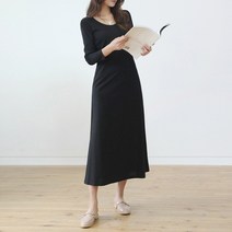 데일리앤 심플 포켓 롱 원피스