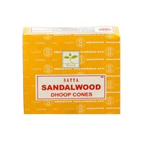 나그참파 인센스 콘 디퓨저 인도 방향제, 3.샌달우드 인센스 콘