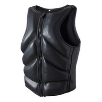 낚시조끼 구명조끼 성인용 네오프렌 피부 안전 구명 조끼 수상 스키 웨이크보드 수영 낚시 보트 카약, [01] S, [01] Black
