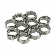 조인트 클램프 25pcs 호스 클램프 단일 귀 무단 5.8-23.5mm 304 스테인레스 스틸 종류의 씰링 신치 링, 03 7.3-9.0mm
