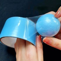리빙블러썸 테이프공 테이프볼 펄컬러 찐득볼 끈끈이 만들기 4.8cm 6cm, 펄 블루