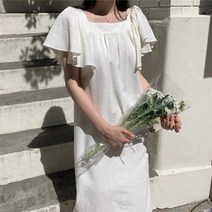 데일로엔 여성 여름 휴양지 린넨 롱 원피스
