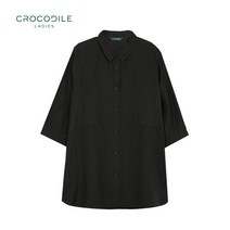 크로커다일레이디직영_스트라이프 카라넥 블라우스_CLBFBL5011326585