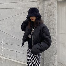 [스내치드] 여성 크롭 퀄팅 누빔 항공 점퍼