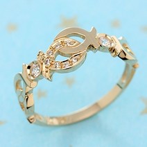 비쥬골드 18K 키싱구라미링