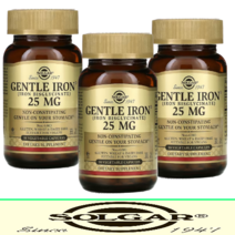 솔가 철분제 필수미네랄 Iron 25mg 순한 철분 유전자변형성분 글루텐무함유 비건 [90정*3병]