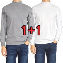 아재나라 1+1 겨울 남자 국산 면스판 반폴라티셔츠 터틀넥 YSTD1002