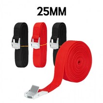 25mm 화물벨트 캠버클 깔깔이바 화물고정벨트 블랙 레드