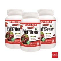 Nutridom Tart Cherry 500mg 120 Vcaps - 3 PACK 뉴트리돔 타트체리 120정 3병 타트체리 뉴트리돔 타트체리 통증 숙면