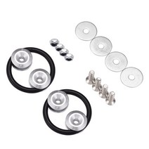 4PCS JDM 범퍼 퀵 릴리스 패스너 자동차 트렁크 펜더 해치 뚜껑에 대 한 CNC 빌릿 알루미늄 와셔 키트, [02] Sliver
