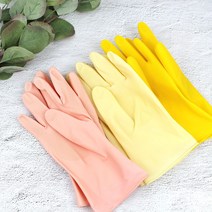 명진 짧은 손목 단미니 고무장갑 20켤레 / 화이트 옐로 핑크 L S, 2개
