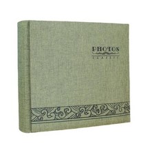웨딩앨범 포토앨범 레트로 사진 200 매 4X6 quot10X15cm 플러그인 흰색 내부 페이지 결혼식 가족 기념 도서 메시지 영역, green