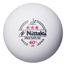 닛타쿠 3스타 프리미엄 3개입플라스틱 탁구공, 화이트, 선택완료