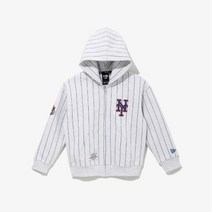 뉴에라키즈 [뉴에라키즈]MLB 핀 스트라이프 뉴욕 메츠 후드 집업 헤더 그레이(13371327)