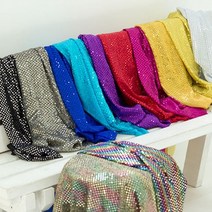 무대의상원단 - 4mm도트 반짝이 스판천 12칼러 리본천원단 행사의류천원단 n, 13.핑크