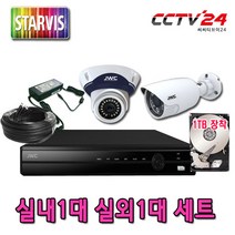 JWC 스타비스카메라 패키지 240만화소 실내 실외 세트 JWC-SN2D, 실내1대실외1대