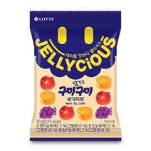 롯데 젤리셔스 구미당기는 구미 3가지맛 70g, 70ml, 1개