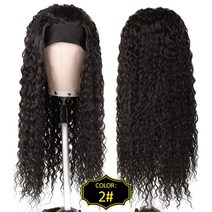 여성 머리 헤어 옴브레 합성 전체 가발 28inch 긴 afro kinky curly headband wigs ice headband wig for black women wig, 28인치 70cm, 1개, 다크 브라운 28인치