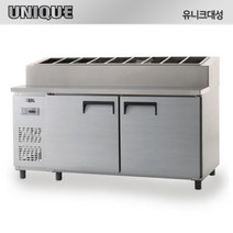 유니크 토핑 냉장고 1800 업소용 테이블냉장고 UDS-18RPAR, 내부스텐, 아날로그, 좌측