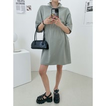 쭝이마켓 국산 무릎길이 면 반팔 원피스