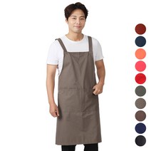 DAE47 남여공용 빅사이즈 큰 미술 공방 카페 앞치마, DAE47 브라운, 1개