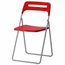 이케아 NISSE 니세 접이식의자 실버/레드 202.823.86, Chair pad