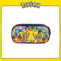 포켓몬 만화 캐릭터 학생 연필 가방 폴리에스터 대용량 어린이 문구 필통 싱글 레이어, [20] 5, [01] 20X10X5CM
