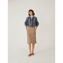 올리비아로렌 / 사이드트임H라인스커트VVCDKYM4371 / 애플아울렛 ( 베이지네이비 )