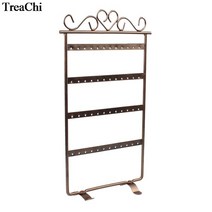 악세사리진열대 48 홀 금속 귀걸이 홀더 스탠드 프레임 아이언 그린 4 레이어 쥬얼리 쇼케이스 벽 가지 색