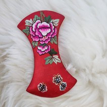 은상사 손자수 꽃 나비 목단실패, 진빨강목단