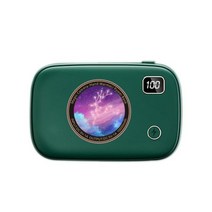 전자핫팩 겨울 전기 히터 전원 은행 포켓 usb 따뜻한 핸디 핸드 워머 충전식 휴대용 미니 공간 스토브 온난화 제품, 녹색 -10000mah