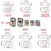 T 너트 해머 드롭 슬라이딩 고정 장치 EU 알루미늄 압출 10-100PCS m3 m4 m5 m6 m8 T 너트 1515 2525 3030 4040 4545, 30-m5 20pcs