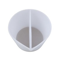 명확한 실리콘 재사용 가능한 혼합 컵 액체 에폭시 수지 분포 취미 공예 보석 제조 DIY 도구, 2 구멍