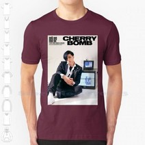 조니 블랙 화이트 Tshirt 남녀 Nct 127 Smtown C허ry Bomb Kpop Johnny Seo, 6XL, M-Tee-Burgundy