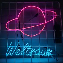 몽환적인 행성 레터링 네온사인 NEON 집들이선물 홈바꾸미기 인테리어소품 무드등, 보라
