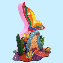 조립식 클레이 인어공주 무드등 만들기키트 취침등 DIY 취미생활 diy네온사인 diy조명