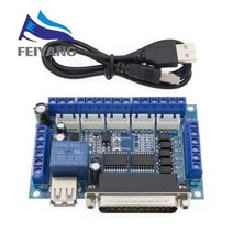 MACH3 인터페이스 보드 CNC 5 축 광 커플러 어댑터 스테퍼 모터 드라이버 USB 케이블, [01] Module With Cable