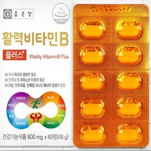 종근당 활력비타민B 플러스 800mgx60정, 상세페이지 참조, 상세페이지 참조