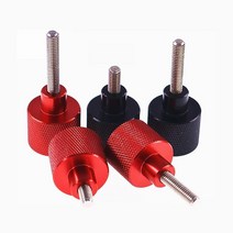M4 알루미늄 합금 널링 손잡이 볼트 블랙 레드, Red, 15mm