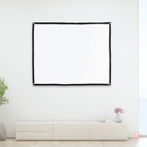 이동형 빔프로젝터 스크린 146X110CM 4대3비율 빔프로젝트스크린 빔스크린 이동식스크린