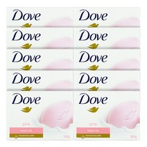 도브 핑크 뷰티바 클렌징 비누, 90g, 10개