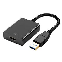KUPOISHE 모니터 맥 윈도우 11 / 10 / 8용 USB 3.0 - HDMI 어댑터 노트북 맥북 프로용 HDMI USB 컨버터 데스크탑 PC TV용 USB3 HDMI 케