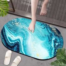 욕실 화장실 속건 연성 흡수 미끄럼 방지 고무 매트, 심해, (60cm x 90cm)* 2