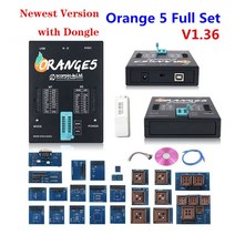 자동차키프로그램 오토키프로그램 최신 V1.36 오렌지 5 플러스 ECU 프로그래머 (동글 포함) Orange5 전체 어댑터 전문 프로그래밍 장치 업데이트 지원 안 함, 02 V1.36 full set, 02 V1.36 full set