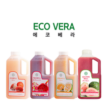 홈카페 에코베라 시럽 핑크구아바 적용과 리치 포멜로 에코베라 1000ml