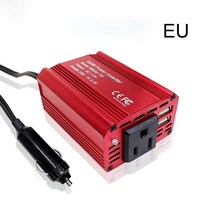인버터 순수정현파인버터 순수 사인파 인버터 DC 12V ~ 150W 휴대용 자동차 전원 충전동 변환기 어댑터 호, 01 Red-EU