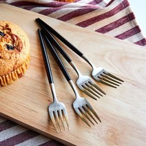 모던하우스 모던블랙 디저트 포크 4P TO0621010, 블랙