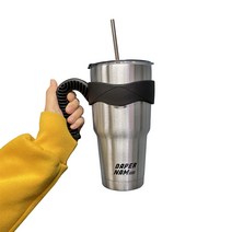 다퍼남 냉보온 대용량 텀블러 900ml + 손잡이 + 빨대 + 방수뚜껑, 실버